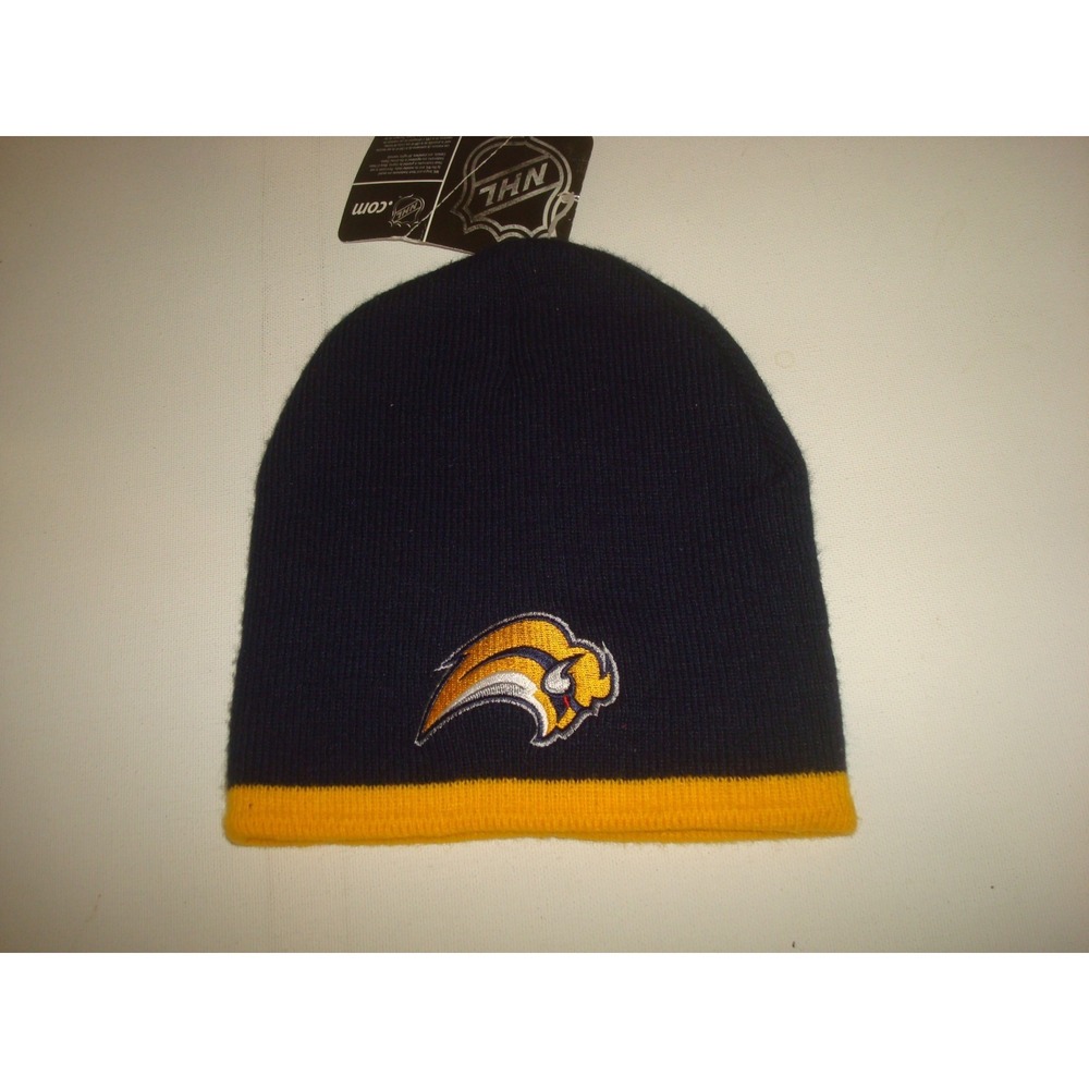 BUFFALO SABRES Y2K 00S BEANIE KNIT TOBOGGAN HAT CAP VINTAGE DEADSTOCK D1